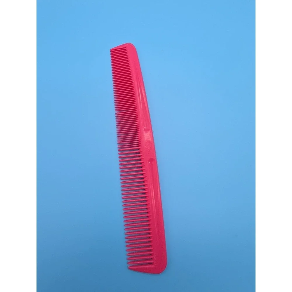 Vintage Goody Hair Comb Bright Pink Wide & Tight Teeth Slim Unbreakable 8 Inches
